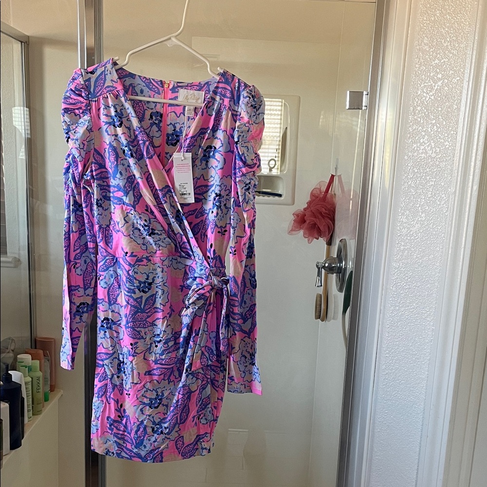 Lilly Pulitzer Pink and Blue Floral Dress